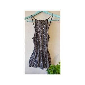 American Eagle Halter Pom Pom Romper - Size S